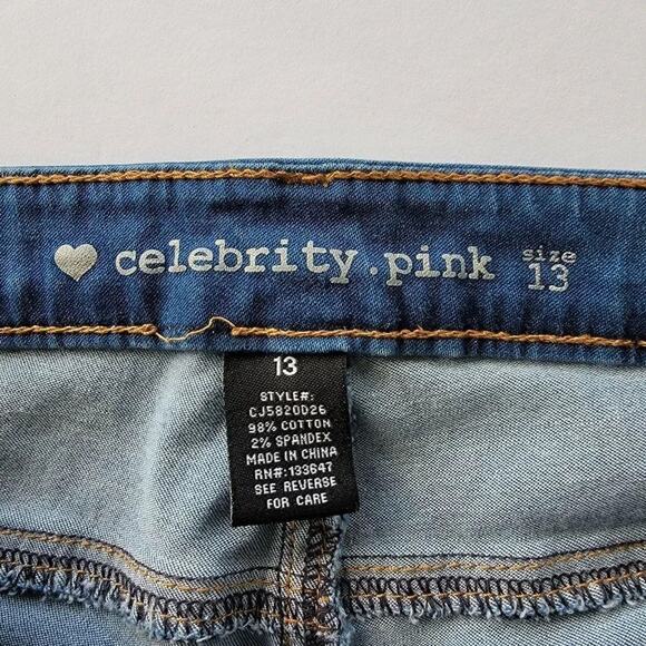 Celebrity Pink Skinny Jeans Womens Size 13 Juniors Blue Light Wash Stretch Denim - Picture 9 of 13
